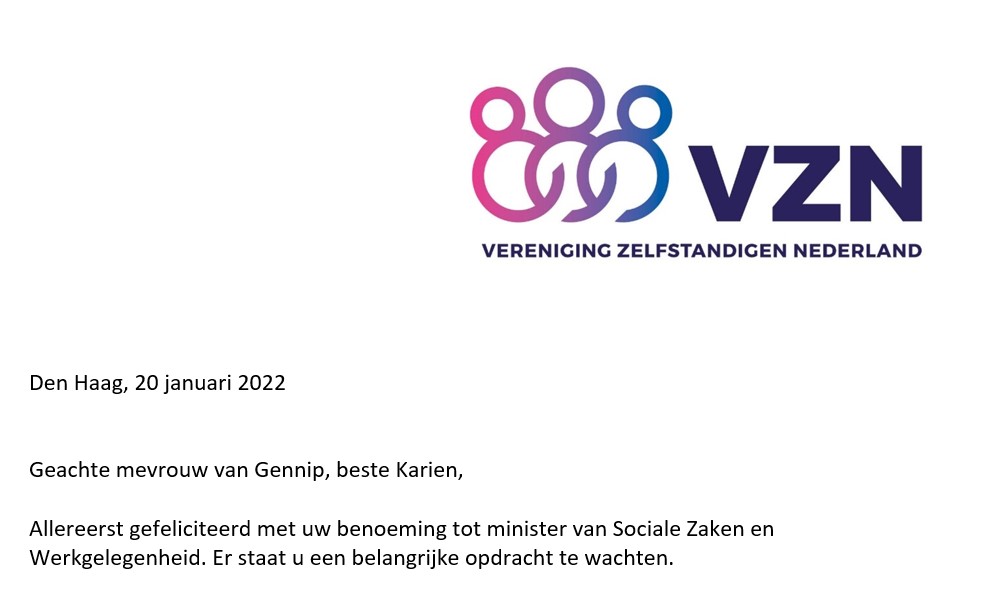 Open brief VZN aan minister Karien van Gennip