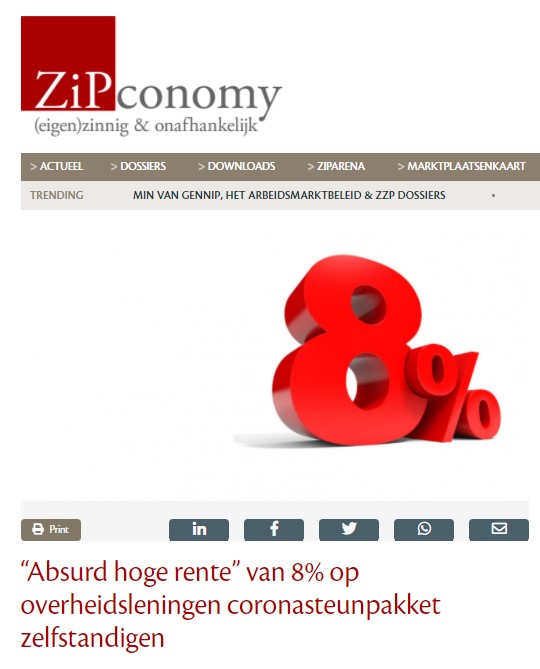 Absurd hoge rente op Bbz-lening. VZN op ZiPconomy